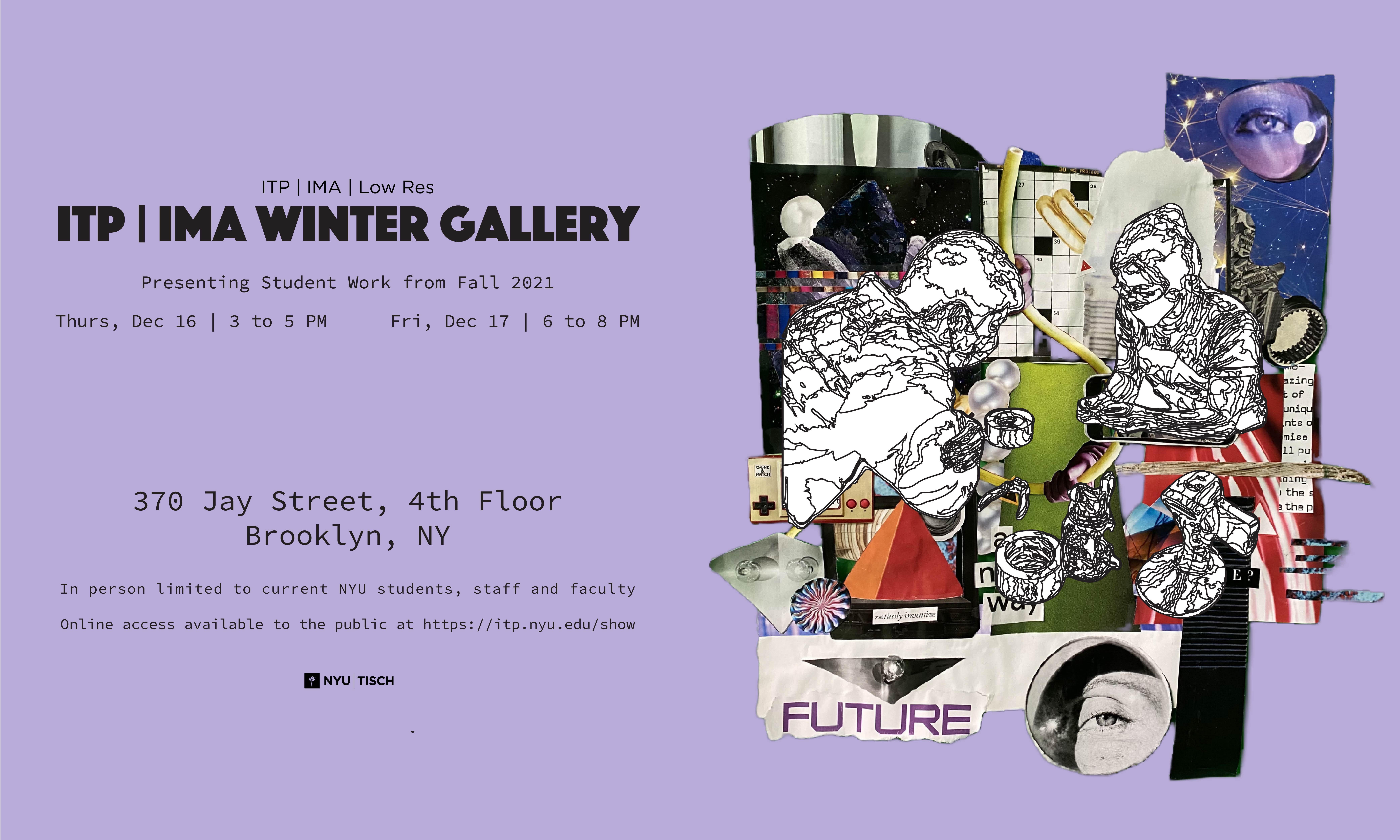 Poster with collage for winter show 2021